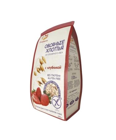 Stashevskoe Oatmeal flakes without gluten with strawberries 375 gr. 2 pcs - Buy Online on GoSupps.com