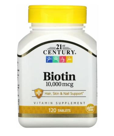 21st century Biotin 10 000 g for hair vitamins B7 120 tab