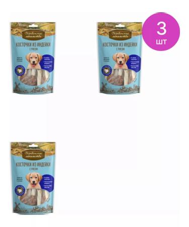Country delicacies A treat for dogs of turkey bones with rice 85g 3 pcs