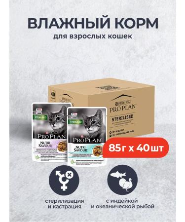 PRO PLAN Spider for sterilized cats turkey fish 85 g x 40 pcs