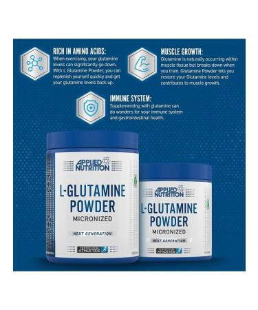 APPLIED NUTRITION L-Glutamine amino acids 250 g - Buy Online on GoSupps.com