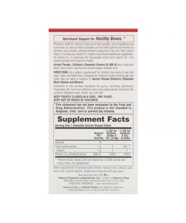 Natures Plus Vitamins for children with vitamin D3 90 Zhev. - Buy Online on GoSupps.com