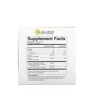 SunLipid Liposomal vitamin C 30 bags - Buy Online on GoSupps.com