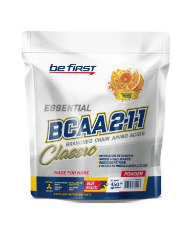 Be First BCAAA BCAA Classic amino acid powder 450 g orange - Buy Online on GoSupps.com