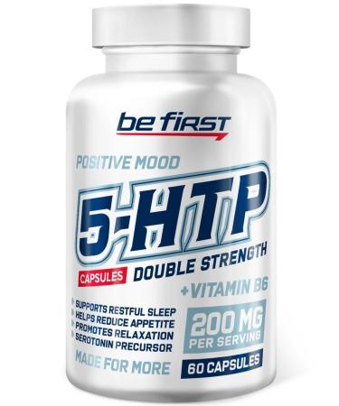 Be First 5 htp 200 mg tripophan vitamins 60 capsules - Buy Online on GoSupps.com