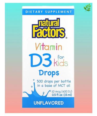 Natural Factors Vitamin D3 D3 in drops for children 15 ml