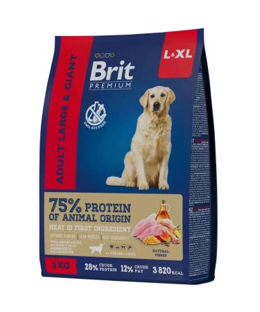 Brit Dry food for adult dogs of large breeds with chicken 3kg