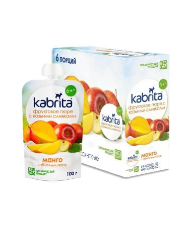 Kabrita Puree fruit mangoes with goat cream 6 pcs
