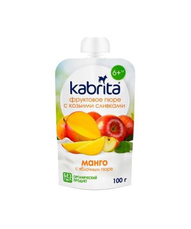 Kabrita Puree fruit mangoes with goat cream 6 pcs - Buy Online on GoSupps.com