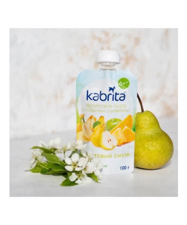 Kabrita Puree fruit smoothies with goat cream 6 pcs - Buy Online on GoSupps.com