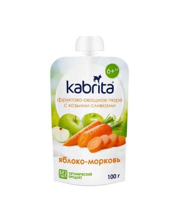 Kabrita Mashed apple and carrots with goat cream 6 pcs - Buy Online on GoSupps.com