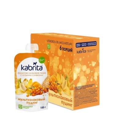 Kabrita Multicarp pudding with sea buckthorn and goat cream 6 pcs