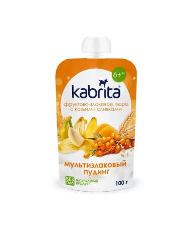 Kabrita Multicarp pudding with sea buckthorn and goat cream 6 pcs - Buy Online on GoSupps.com