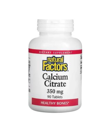 Natural Factors Calcium Citrate 350 mg 90 pcs - Buy Online on GoSupps.com