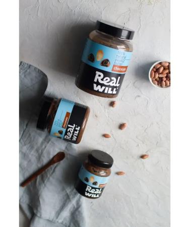 Real Will Chocolate peanut paste without sugar 2 pcs 1 kg - Buy Online on GoSupps.com