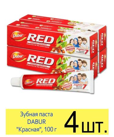 Dabur Ayurvedic toothpaste Red Red 100 g 4 pcs