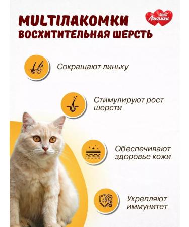 MultiLakomki Multivitamin treat for cat wool - Buy Online on GoSupps.com