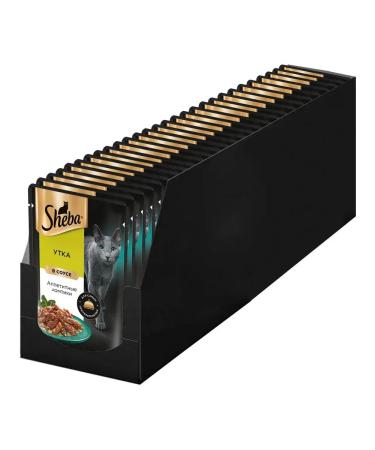 Sheba Cat food for a wet duck in sauce 75 g 28 pcs - Buy Online on GoSupps.com