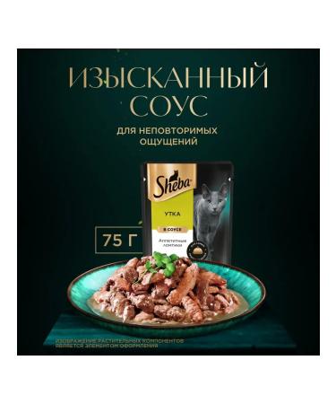 Sheba Cat food for a wet duck in sauce 75 g 28 pcs - Buy Online on GoSupps.com