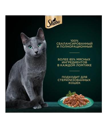 Sheba Cat food for a wet duck in sauce 75 g 28 pcs - Buy Online on GoSupps.com