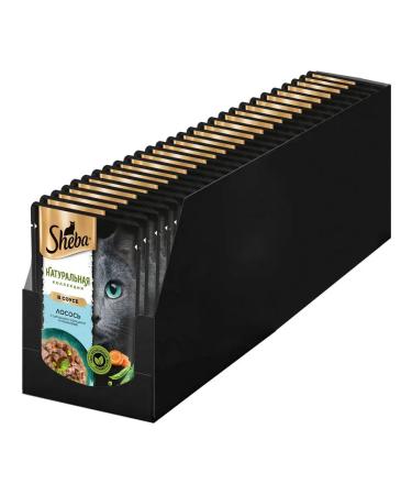 Sheba Cat food moist Natures salmon in sauce 75 g 28 pcs - Buy Online on GoSupps.com
