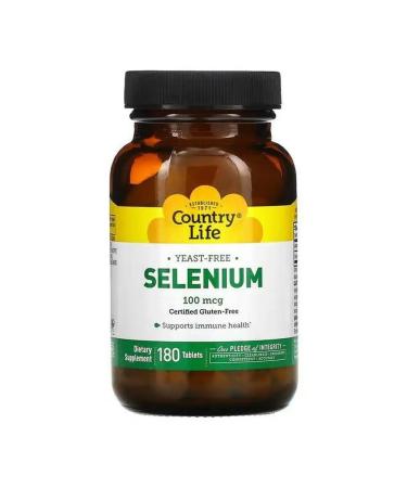 Country Life Selenium non -Slass 100 g 180 tablets