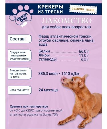 OCEANDOG Crackers from cod with seeds - Buy Online on GoSupps.com