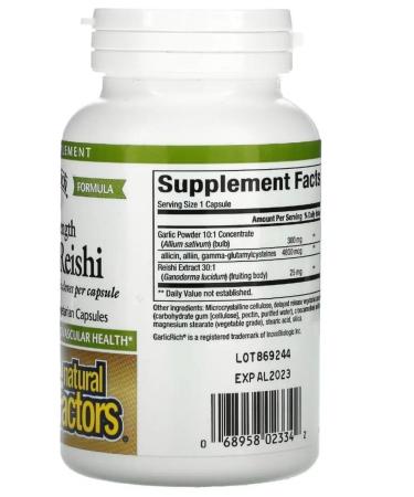 Natural Factors garlic vitamins Reishi mushroom - Buy Online on GoSupps.com