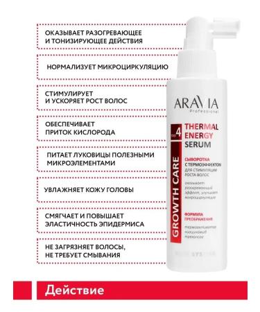 ARAVIA professional Serum with thermal effect to stimulate hair growth 150 ml - Buy Online on GoSupps.com