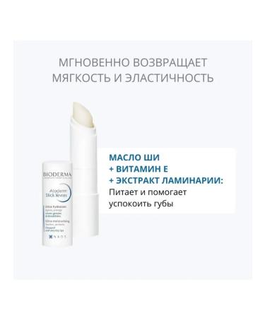 Bioderma Biooderm Lip atoderm Atoderm Atoderm Stick Levres 4 gr. - Buy Online on GoSupps.com