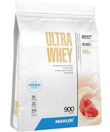 maxler Serum protein ultra Whey 900 g strawberries - Buy Online on GoSupps.com