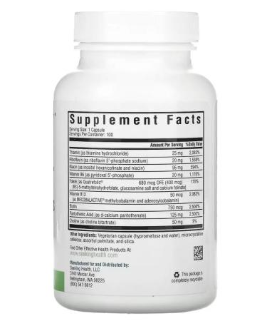 Seeking Health B Complex Plus with Choline 100 capsules - Buy Online on GoSupps.com