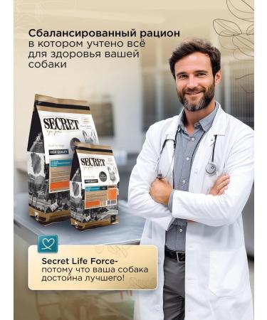 SECRET FOR PETS Dry food for dogs Secret Premium salmon and rice 2 kg - Buy Online on GoSupps.com