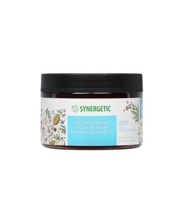 SYNERGETIC Sugar scrub for coconut and macadamia oil 300ml - Buy Online on GoSupps.com