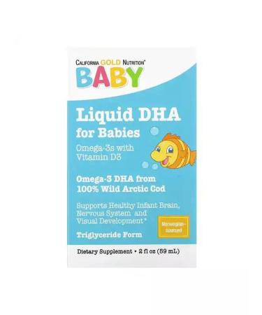 California Gold Nutrition DHK with vitamin D3 1050 mg 59 ml