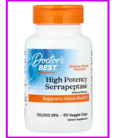 Doctor's Best Serrapeptase 120 000 SPU 90 capsules