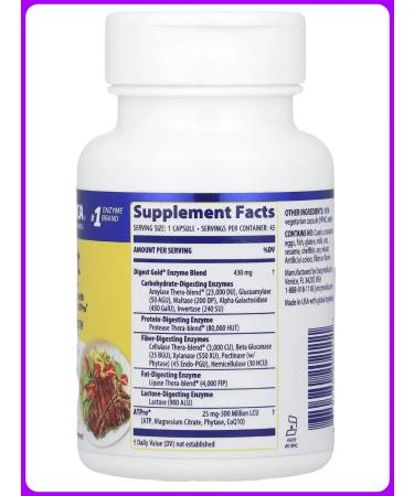 Enzymes for the absorption of heavy food 45 capsules - Buy Online on GoSupps.com