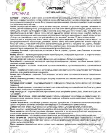 Sustarad Joint cream from pain ointment from arthrosis arthritis 150 ml - Buy Online on GoSupps.com