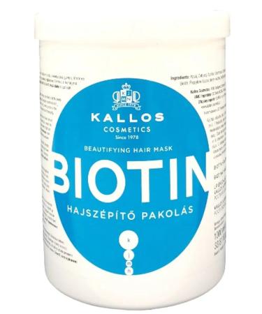 Kallos Cosmetics Biotin set of cosmetic mask 1 l. + Shampoo 1 l - Buy Online on GoSupps.com