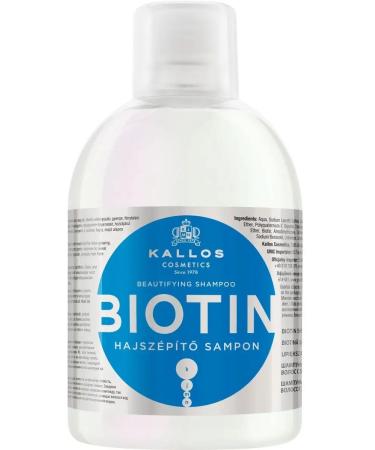 Kallos Cosmetics Biotin set of cosmetic mask 1 l. + Shampoo 1 l - Buy Online on GoSupps.com