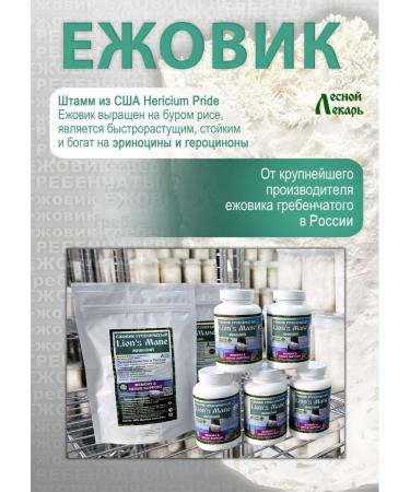 Forest healer Ezhovik Channel Mycelium Capsules 200pcs - Buy Online on GoSupps.com