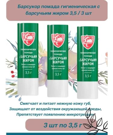 Hygienic lipstick with a badger fat 3.5 G-3UP - Buy Online on GoSupps.com