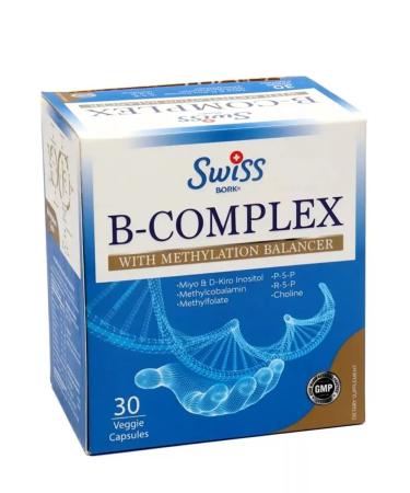 Swiss bork Vitamins of group B B B Methylfolat Inositol betain B-Complex - Buy Online on GoSupps.com
