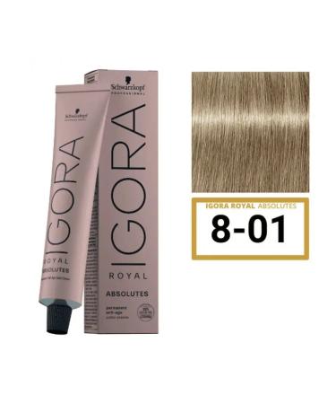 Schwarzkopf Professional Schwarzkopf igora Royal Absolutes 8-01 hair dye