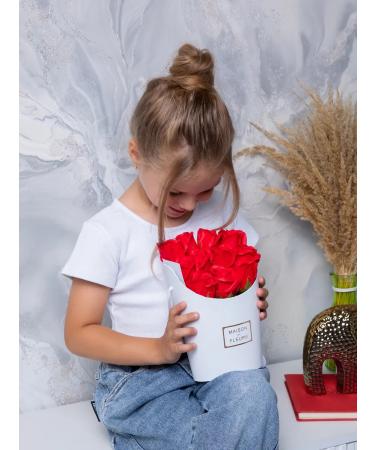 Cinnamon Gift Workshop Bouquet of soap roses "Lisbon" red for a gift and decor - Buy Online on GoSupps.com