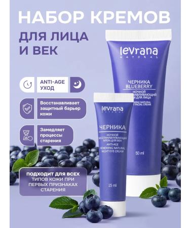 levrana A set of face and eyes of night blueberries