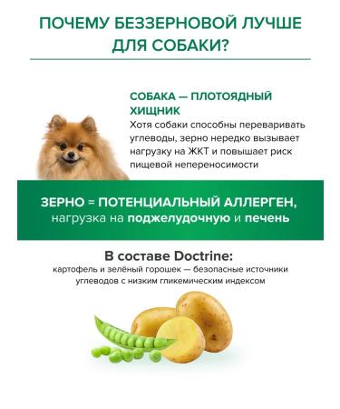DOCTRINE Dry food for dogs of small rocks with venison 800 g - Buy Online on GoSupps.com