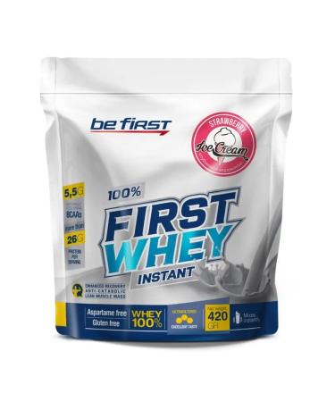 Be First Bf Wastein Whey 420 grams strawberry ice cream - Buy Online on GoSupps.com