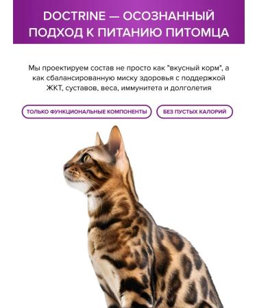 DOCTRINE Cat food with sensitive digestion 800 g - Buy Online on GoSupps.com