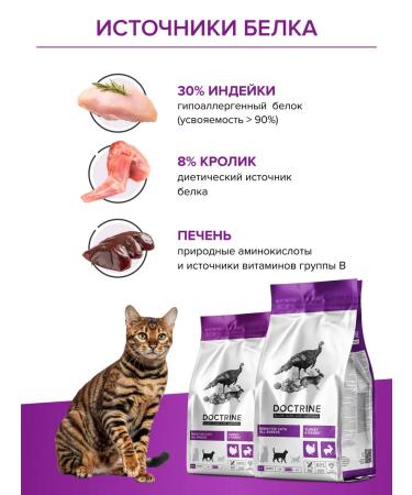 DOCTRINE Cat food with sensitive digestion 800 g - Buy Online on GoSupps.com